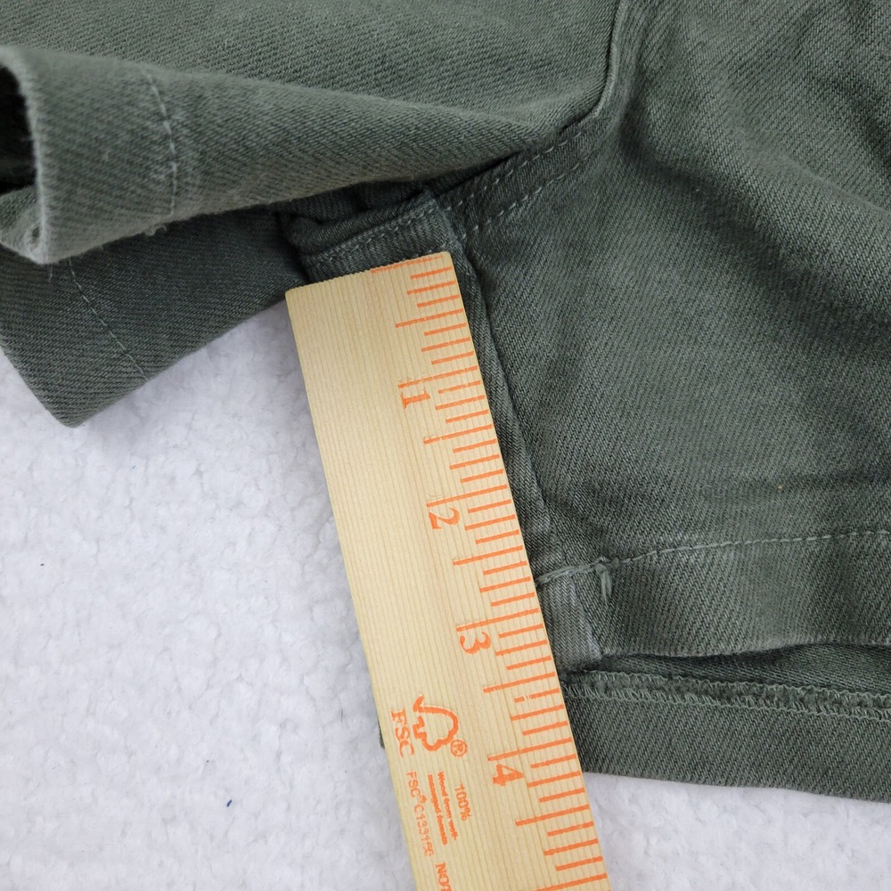 Just Black Denim Shorts‎ Womens Large Army Green Cotton Blend Casual Summer Wear - Picture 4 of 9